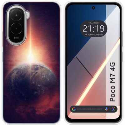 Tumundosmartphone Housse En Silicone Pour Xiaomi Poco M7 4g Design Terre Dessins - Publicité Tumundosmartphone Housse En Silicone Pour Xiaomi Poco M7 4g Design Terre Dessins - Publicité