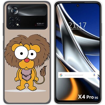 Tumundosmartphone Housse En Silicone Pour Xiaomi Poco X4 Pro 5g Design Lion Dessins - Publicité Tumundosmartphone Housse En Silicone Pour Xiaomi Poco X4 Pro 5g Design Lion Dessins - Publicité