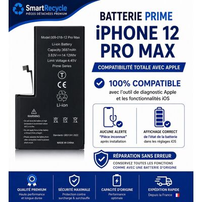 Batterie Apple Iphone 12 Pro Max Prime Reconnu Par Iphone Comme D’origine - Publicité Batterie Apple Iphone 12 Pro Max Prime Reconnu Par Iphone Comme D’origine - Publicité