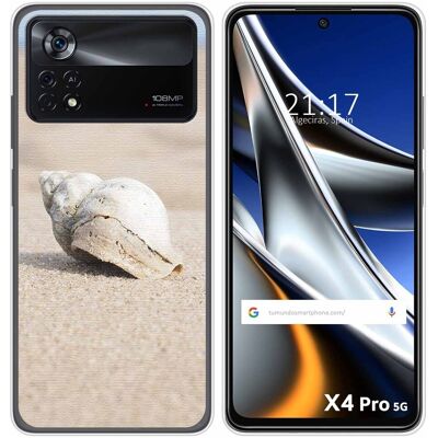 Tumundosmartphone Housse En Silicone Pour Xiaomi Poco X4 Pro 5g Design Coquillage Dessins - Publicité Tumundosmartphone Housse En Silicone Pour Xiaomi Poco X4 Pro 5g Design Coquillage Dessins - Publicité
