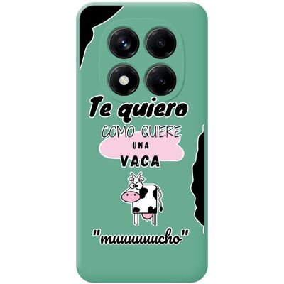 Tumundosmartphone Housse En Silicone Liquide Verte Pour Xiaomi Poco X7 5g Design Vache Dessins - Publicité Tumundosmartphone Housse En Silicone Liquide Verte Pour Xiaomi Poco X7 5g Design Vache Dessins - Publicité
