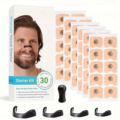 Sans Marque Bandes Nez D'Entraînement À La Respiration, Ronflements, 30 Pièces, Magnétiques - Publicité Sans Marque Bandes Nez D'Entraînement À La Respiration, Ronflements, 30 Pièces, Magnétiques - Publicité