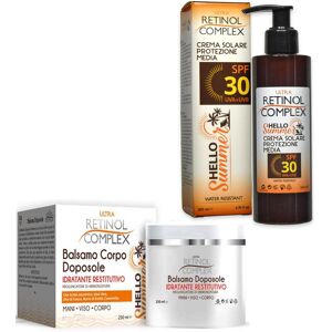 Retinol Complex Crème Solaire Protection Moyenne Spf 30 Set Plage Mer Avec Baume Après Soleil - Publicité Retinol Complex Crème Solaire Protection Moyenne Spf 30 Set Plage Mer Avec Baume Après Soleil - Publicité