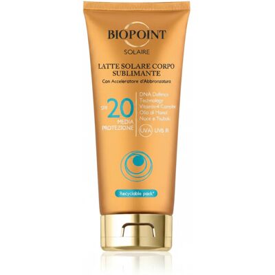 Biopoint Solaire Lait Solaire Corps Sublime Spf 20 200ml Accélérateur Tan - Publicité Biopoint Solaire Lait Solaire Corps Sublime Spf 20 200ml Accélérateur Tan - Publicité