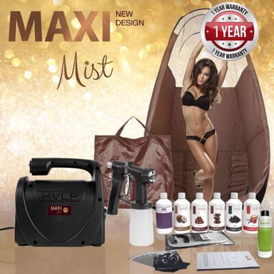 Suntana Maximist ‘ Mega ’ Evo (Elite Séries) Spray Tan Kit Avec Marron Tente Et - Publicité Suntana Maximist ‘ Mega ’ Evo (Elite Séries) Spray Tan Kit Avec Marron Tente Et - Publicité