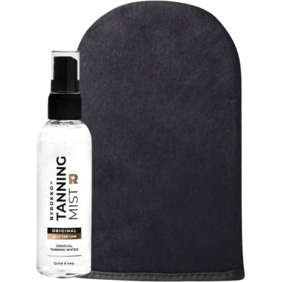 Brume De Bronzage Byrokko + Gant - Publicité Brume De Bronzage Byrokko + Gant - Publicité