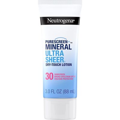 Neutrogena Purescreen Mineral Ultra Sheer Dry-Touch Spf 30 Crema Solare, 88 Ml - Publicité Neutrogena Purescreen Mineral Ultra Sheer Dry-Touch Spf 30 Crema Solare, 88 Ml - Publicité