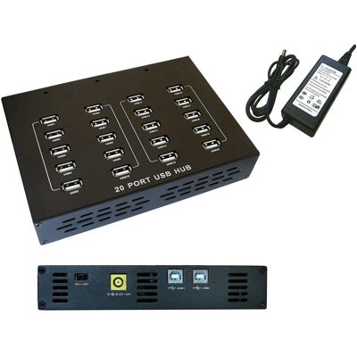 Kalea-Informatique - Hub Industriel - 20 Ports - 90W - USB Hub - Publicité Kalea-Informatique - Hub Industriel - 20 Ports - 90W - USB Hub - Publicité