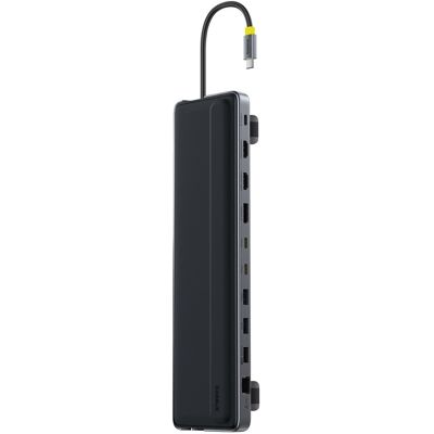 Baseus Hub 12-En-1 Avec Station D'Accueil Usb-C, Hdmi, Displayport, Usb-A, Sd/microsd E - Publicité Baseus Hub 12-En-1 Avec Station D'Accueil Usb-C, Hdmi, Displayport, Usb-A, Sd/microsd E - Publicité