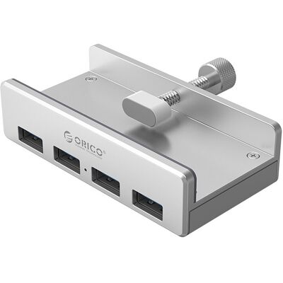 Hub Orico Mh4pu Mit Klemme Montiert, 4x Usb-A 3.0 - Silber - Publicité Hub Orico Mh4pu Mit Klemme Montiert, 4x Usb-A 3.0 - Silber - Publicité