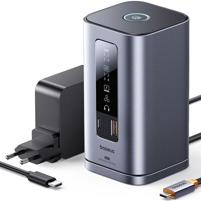 Baseus Station D'Accueil Hub 11 En 1 Avec Ports Usb-C, Hdmi, Dp, Usb-A, Rj45, Pd, Mini- - Publicité Baseus Station D'Accueil Hub 11 En 1 Avec Ports Usb-C, Hdmi, Dp, Usb-A, Rj45, Pd, Mini- - Publicité