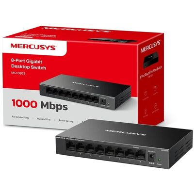 tp-Link Mercusys 8-Port Gigabit Desktop Switch, 8× 10/100/1000mbps Ports, Multiple Insta - Publicité tp-Link Mercusys 8-Port Gigabit Desktop Switch, 8× 10/100/1000mbps Ports, Multiple Insta - Publicité