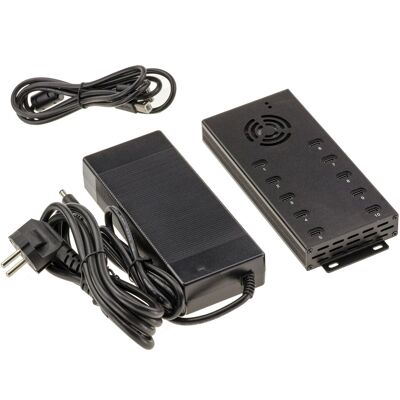 Kalea-Informatique Station De Charge Industrielle En Métal 10 Ports Usb Type C Puissance 120w - Publicité Kalea-Informatique Station De Charge Industrielle En Métal 10 Ports Usb Type C Puissance 120w - Publicité