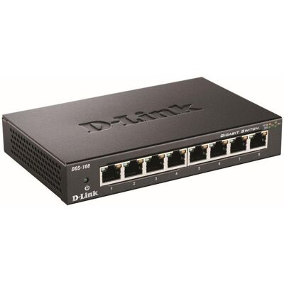 D-Link Dgs-108/b 8-Port Gigabit Unmanaged Metal Desktop Switch 10/100/1000 Mbit/ - Publicité D-Link Dgs-108/b 8-Port Gigabit Unmanaged Metal Desktop Switch 10/100/1000 Mbit/ - Publicité