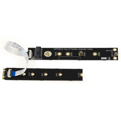 Kalea-Informatique Riser M.2 B Key Souple - Longueur 15 Et 20cm Pour Port M2 B Ou B+m Key - Publicité Kalea-Informatique Riser M.2 B Key Souple - Longueur 15 Et 20cm Pour Port M2 B Ou B+m Key - Publicité