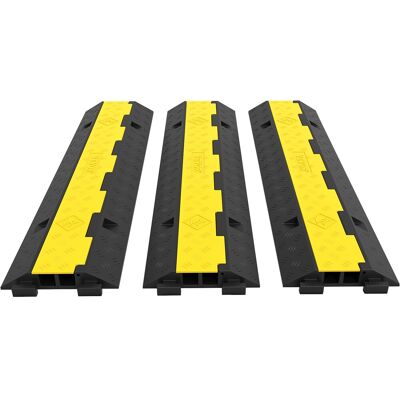 Vevor 3pcs 2 Canaux Passage De Câble Pont Protection Rampe Pvc Et En Caoutchouc - Publicité Vevor 3pcs 2 Canaux Passage De Câble Pont Protection Rampe Pvc Et En Caoutchouc - Publicité