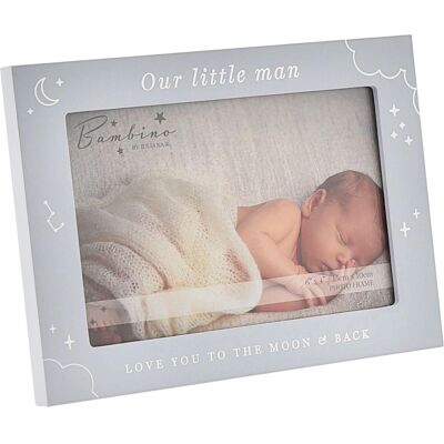 Cadre Photo Bébé 6\" X 4\" Par Bambino Lune Et Étoiles - Notre Petit Homme / Bleu - Publicité Cadre Photo Bébé 6\" X 4\" Par Bambino Lune Et Étoiles - Notre Petit Homme / Bleu - Publicité