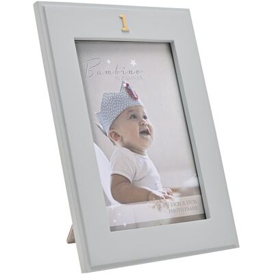Cadre Photo Anniversaire 1 An Bleu 4' X 6' Portrait Bambino - Publicité Cadre Photo Anniversaire 1 An Bleu 4' X 6' Portrait Bambino - Publicité