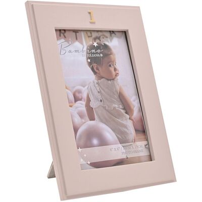 Cadre Photo Bambino 1er Anniversaire Rose Portrait 4' X 6' - Publicité Cadre Photo Bambino 1er Anniversaire Rose Portrait 4' X 6' - Publicité