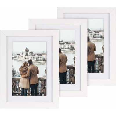 3 Cadres Photo 20 X 15 Cm En Acrylate - Coloris Blanc - Your Design - Publicité 3 Cadres Photo 20 X 15 Cm En Acrylate - Coloris Blanc - Your Design - Publicité