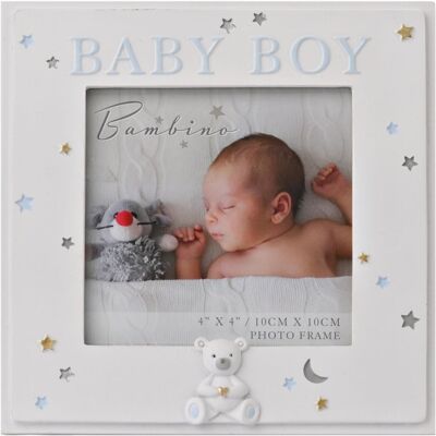 Cadre Photo Bébé 4” X 4” Bambino Crème Unisexe - Garçon - Publicité Cadre Photo Bébé 4” X 4” Bambino Crème Unisexe - Garçon - Publicité