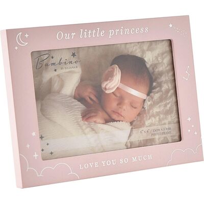 Bébé 15.2cm X 10.2cm Cadre Photo Par Bambino Lune Et Stars - Our Petit Princesse - Publicité Bébé 15.2cm X 10.2cm Cadre Photo Par Bambino Lune Et Stars - Our Petit Princesse - Publicité