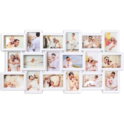 Sans Marque Cadre Photo Morka Blanc Pour 18 Photos - Publicité Sans Marque Cadre Photo Morka Blanc Pour 18 Photos - Publicité