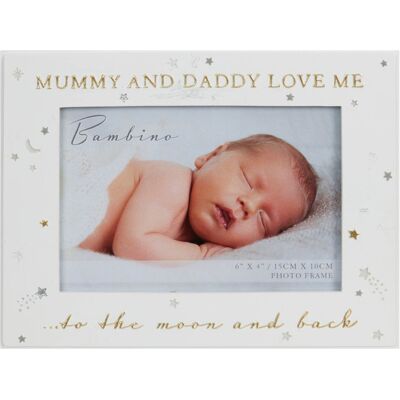 Bambino Cadre Photo Bébé - 6” X 4” - Crème / Unisexe - Maman Et Papa M'Aiment - Publicité Bambino Cadre Photo Bébé - 6” X 4” - Crème / Unisexe - Maman Et Papa M'Aiment - Publicité