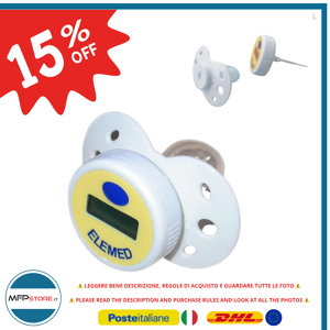Ciuccio Temp Elemed Mp200 Blanc Avec Thermomètre Numérique Pour Bébés - Publicité Ciuccio Temp Elemed Mp200 Blanc Avec Thermomètre Numérique Pour Bébés - Publicité