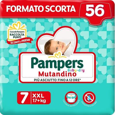 Pampers Baby Dry Mutandino XXL - Couches - Publicité Pampers Baby Dry Mutandino XXL - Couches - Publicité