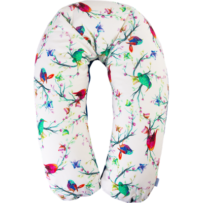 Babymatex Coussin De Positionnement Relax Long 190 Cm En Maille De Coton À Motifs D'Oiseau - Publicité Babymatex Coussin De Positionnement Relax Long 190 Cm En Maille De Coton À Motifs D'Oiseau - Publicité