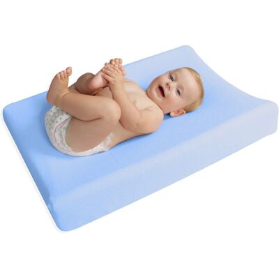 Babymatex Housse En Tissu Éponge Pour Table À Langer 50x70/80 Premium Bleu Bébé - Publicité Babymatex Housse En Tissu Éponge Pour Table À Langer 50x70/80 Premium Bleu Bébé - Publicité