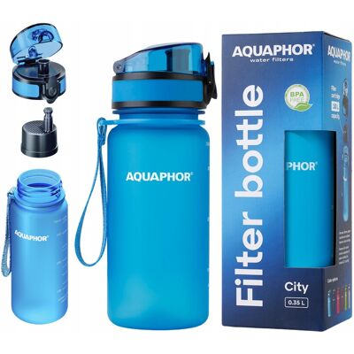 Sans Marque Trinkflasche Mit Filter Für Wasser Aquaphor City 350 Ml Blau, Sportflasche - Publicité Sans Marque Trinkflasche Mit Filter Für Wasser Aquaphor City 350 Ml Blau, Sportflasche - Publicité