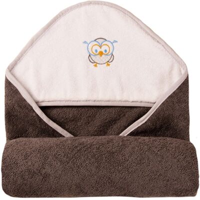 Babymatex Couverture De Bain Bébé 100x100 Maxi Marron Foncé Ours En Peluche - Publicité Babymatex Couverture De Bain Bébé 100x100 Maxi Marron Foncé Ours En Peluche - Publicité