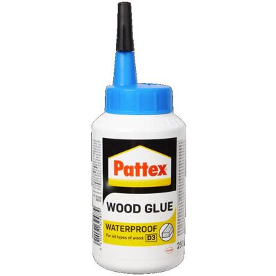 Colle À Bois D3 Pattex Waterproof Resistante À L'Eau Intérieur Extérieur 250g - Publicité Colle À Bois D3 Pattex Waterproof Resistante À L'Eau Intérieur Extérieur 250g - Publicité