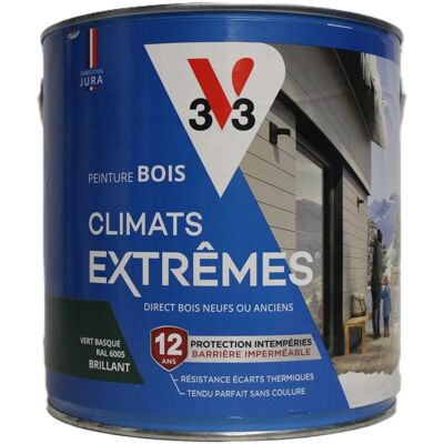 Peinture Bois V33 \"Vert Basque Ral 6005\" 2l Brillant - Publicité Peinture Bois V33 \"Vert Basque Ral 6005\" 2l Brillant - Publicité