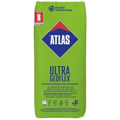 Atlas Ultra Geoflex 25kg - Colle à carrelage haute flexibilité - Publicité Atlas Ultra Geoflex 25kg - Colle à carrelage haute flexibilité - Publicité