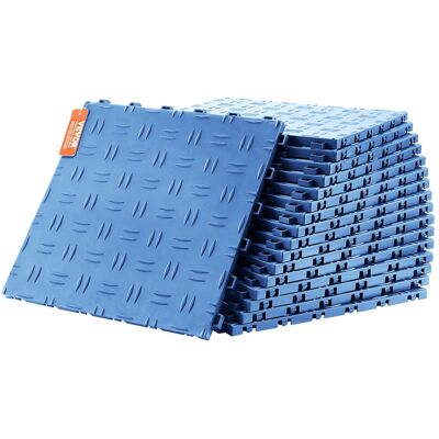 Vevor Dalles Revêtement De Sol Garages Imbriqués Pp Lot De 25 305x305 Mm Bleu - Publicité Vevor Dalles Revêtement De Sol Garages Imbriqués Pp Lot De 25 305x305 Mm Bleu - Publicité