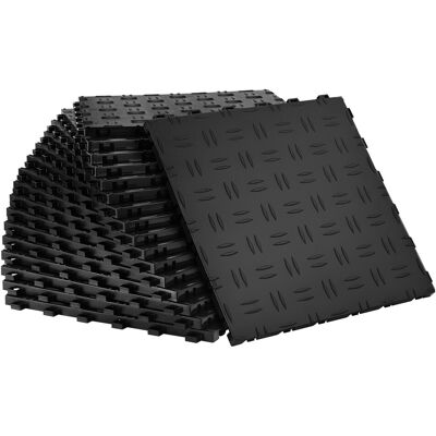 Uimoso Dalles Revêtement De Sol Garages Imbriqués Pp Lot De 25 305x305 Mm Noir - Publicité Uimoso Dalles Revêtement De Sol Garages Imbriqués Pp Lot De 25 305x305 Mm Noir - Publicité