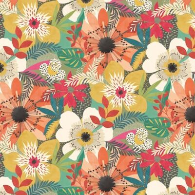 Ohpopsi - Cep50105w - Olive - Floral Riot - Papier peint - Publicité Ohpopsi - Cep50105w - Olive - Floral Riot - Papier peint - Publicité