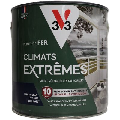 Peinture Fer V33 \"Bleu Hoggar Ral 5003\" 2l - Publicité Peinture Fer V33 \"Bleu Hoggar Ral 5003\" 2l - Publicité