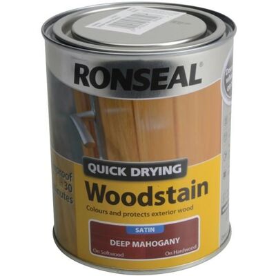 Teinture pour bois Ronseal Acajou Foncé - 750ml - Publicité Teinture pour bois Ronseal Acajou Foncé - 750ml - Publicité