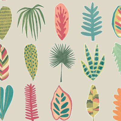 Ghs50108w - Papier Peint Mix Tropical Boogie Feuille Glasshouse Ohpopsi - Publicité Ghs50108w - Papier Peint Mix Tropical Boogie Feuille Glasshouse Ohpopsi - Publicité