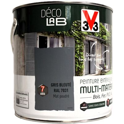 Peinture V33 Multi - Matériaux 2l \"Gris Bleuté Ral 7031\" Mat Poudré - Publicité Peinture V33 Multi - Matériaux 2l \"Gris Bleuté Ral 7031\" Mat Poudré - Publicité