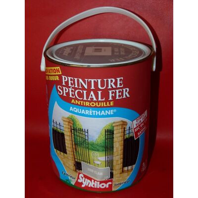 Lot De 2 Pots Peinture Fer Gris Clair Syntilor Aquaréthane \"Vendu Sans Étiquette - Publicité Lot De 2 Pots Peinture Fer Gris Clair Syntilor Aquaréthane \"Vendu Sans Étiquette - Publicité