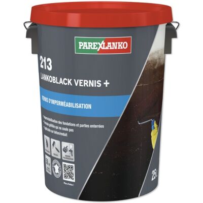Vernis Bitumineux D'Imperméabilisation Parexlanko 213 Lankoblack Vernis - 25l - - Publicité Vernis Bitumineux D'Imperméabilisation Parexlanko 213 Lankoblack Vernis - 25l - - Publicité