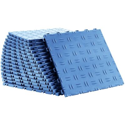 Uimoso Dalles Revêtement De Sol Garages Imbriqués Pp Lot De 25 305x305 Mm Bleu - Publicité Uimoso Dalles Revêtement De Sol Garages Imbriqués Pp Lot De 25 305x305 Mm Bleu - Publicité