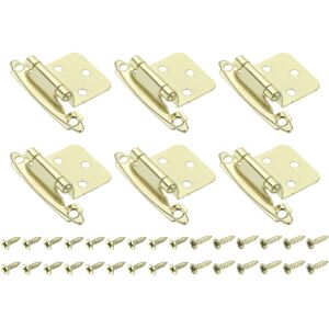 Uxcell Charnières De Meuble De Cuisine En Applique, 6pcs 1/2\" Overlay Avec Vis, Golden - Publicité Uxcell Charnières De Meuble De Cuisine En Applique, 6pcs 1/2\" Overlay Avec Vis, Golden - Publicité