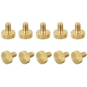 Uxcell 10pcs Laiton Bouton Moleté Vis, M5x8mm Plat Poignée Boulon Boutons Attaches - Publicité Uxcell 10pcs Laiton Bouton Moleté Vis, M5x8mm Plat Poignée Boulon Boutons Attaches - Publicité