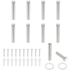 Uxcell 1/2x2.4\" Vis De Fixation, 8 Pack Supports Muraux, Argent - Publicité Uxcell 1/2x2.4\" Vis De Fixation, 8 Pack Supports Muraux, Argent - Publicité